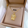 Necklace Stainless Steel Copper Geometric Cat Bow Design