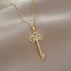 Necklace Stainless Steel Copper Geometric Crown Key Light Luxury Elegant Gorgeous Unisex