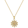 Necklace Stainless Steel Copper Geometric Daisy Flower Full Diamond Light Luxury Temperament Unisex