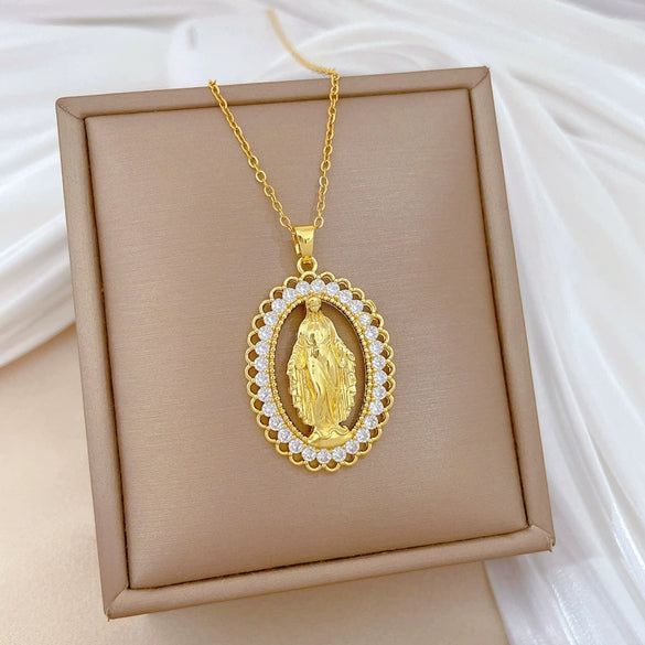 Necklace Stainless Steel Copper Geometric Egg Shaped Cartoon Minimalist