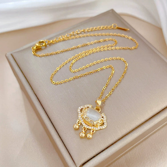 Necklace Stainless Steel Copper Geometric Electroplating Design