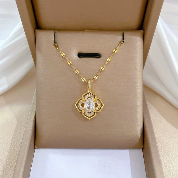 Necklace Stainless Steel Copper Geometric Electroplating For Women