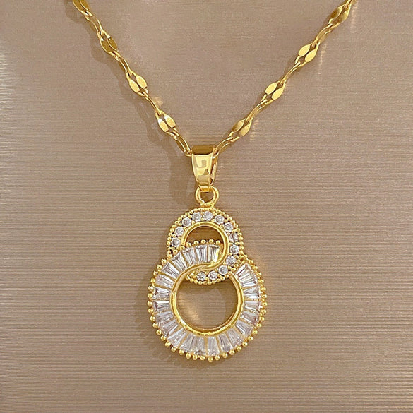 Necklace Stainless Steel Copper Geometric Electroplating For Women