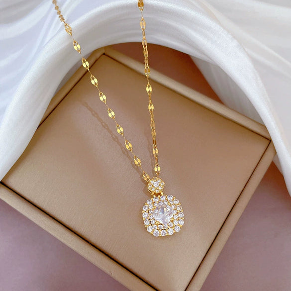 Necklace Stainless Steel Copper Geometric Electroplating For Women