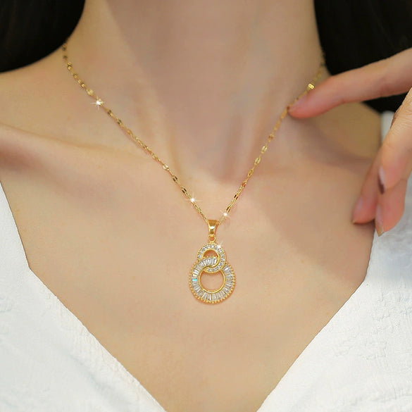 Necklace Stainless Steel Copper Geometric Electroplating For Women