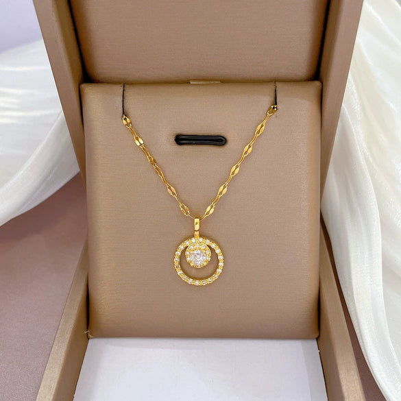 Necklace Stainless Steel Copper Geometric Electroplating For Women