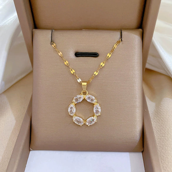 Necklace Stainless Steel Copper Geometric Electroplating For Women