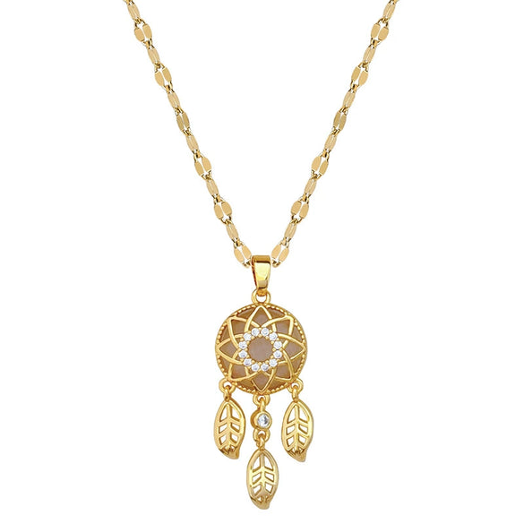 Necklace Stainless Steel Copper Geometric Electroplating Natural Style For Women