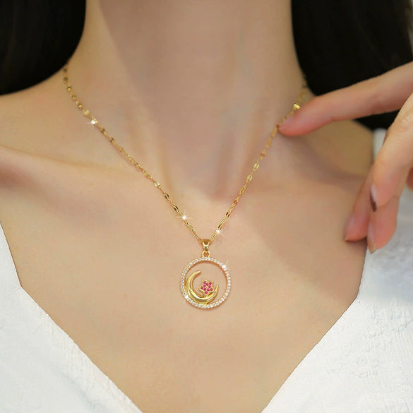 Necklace Stainless Steel Copper Geometric Electroplating Women