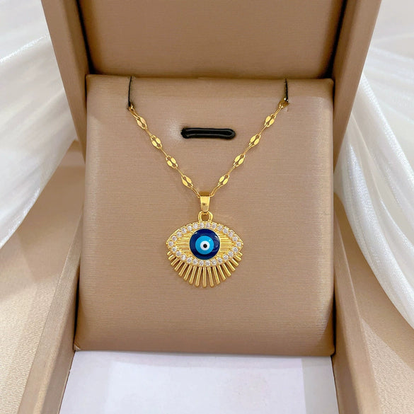 Necklace Stainless Steel Copper Geometric Electroplating Women's