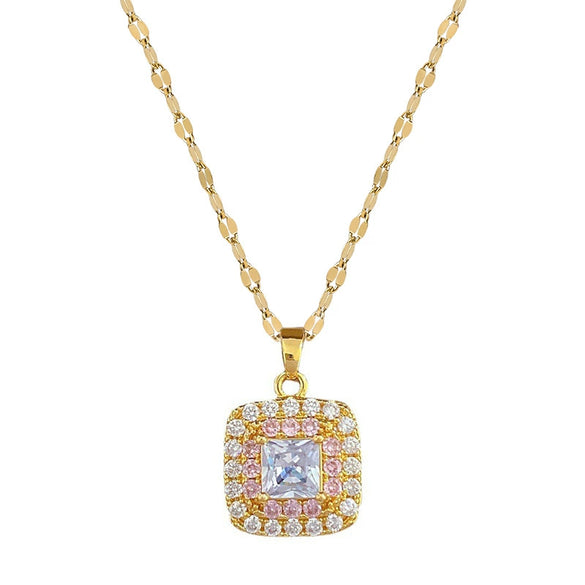 Necklace Stainless Steel Copper Geometric Electroplating Women's