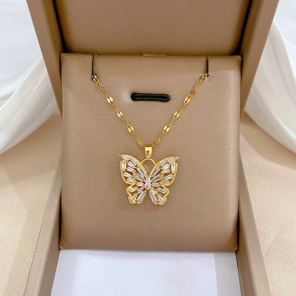 Necklace Stainless Steel Copper Geometric Electroplating Women's