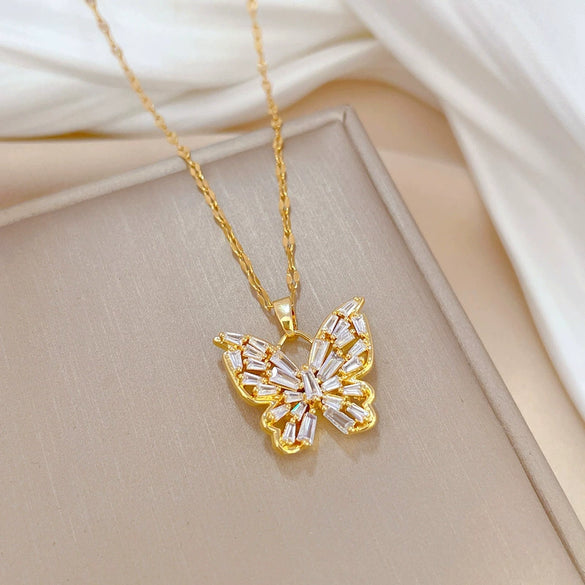 Necklace Stainless Steel Copper Geometric Electroplating Women's