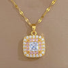 Necklace Stainless Steel Copper Geometric Electroplating Women's