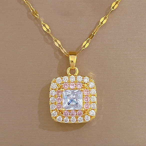 Necklace Stainless Steel Copper Geometric Electroplating Women's