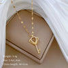 Necklace Stainless Steel Copper Geometric Element Love Full Diamond Light Luxury Temperament Gorgeous Allmatch Clavicle Chain Unisex