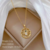 Necklace Stainless Steel Copper Geometric Element Love Full Diamond Light Luxury Temperament Gorgeous Allmatch Clavicle Chain Unisex