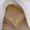 Necklace Stainless Steel Copper Geometric Element Love Full Diamond Light Luxury Temperament Gorgeous Allmatch Clavicle Chain Unisex