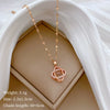 Necklace Stainless Steel Copper Geometric Element Love Full Diamond Light Luxury Temperament Gorgeous Allmatch Clavicle Chain Unisex