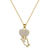 Necklace Stainless Steel Copper Geometric Element Love Full Diamond Light Luxury Temperament Gorgeous Allmatch Clavicle Chain Unisex