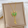Necklace Stainless Steel Copper Geometric Green Butterfly Tassel Cartoon Minimalist Light Luxury Elegant Gorgeous Unisex