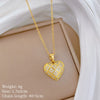 Necklace Stainless Steel Copper Geometric Heart Cartoon Minimalist Style For Unisex