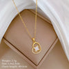 Necklace Stainless Steel Copper Geometric Love Stars Full Diamond
