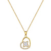 Necklace Stainless Steel Copper Geometric Love Stars Full Diamond
