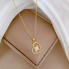Necklace Stainless Steel Copper Geometric Love Stars Full Diamond