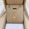 Necklace Stainless Steel Copper Geometric Pearl Butterfly Full Diamond Unisex
