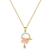 Necklace Stainless Steel Copper Geometric Pearl Butterfly Full Diamond Unisex