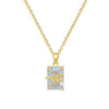 Necklace Stainless Steel Copper Geometric Rectangular Leaf Style