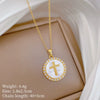 Necklace Stainless Steel Copper Geometric Round Cross Luxury Minimalist Unisex