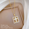 Necklace Stainless Steel Copper Geometric Square Cross Light Luxury Elegant Gorgeous Cartoon Minimalist Unisex