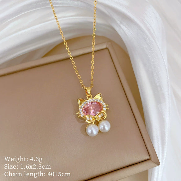 Necklace Stainless Steel Copper Geometric Style For Women