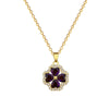 Necklace Stainless Steel Copper Geometric Style Hollow Clover Full Diamond Unisex