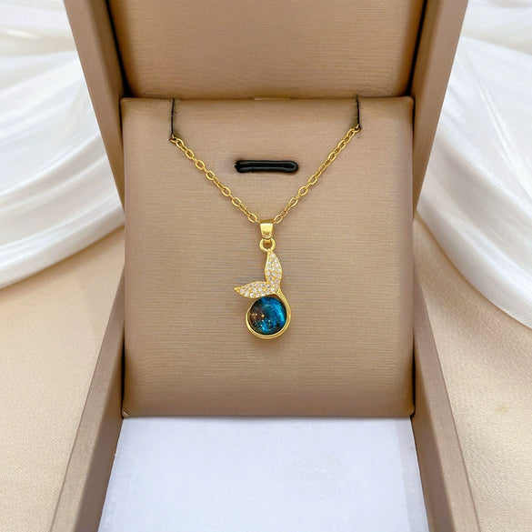 Necklace Stainless Steel Copper Geometric Style Titanium Steel Chain