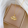 Necklace Stainless Steel Copper Geometric Style