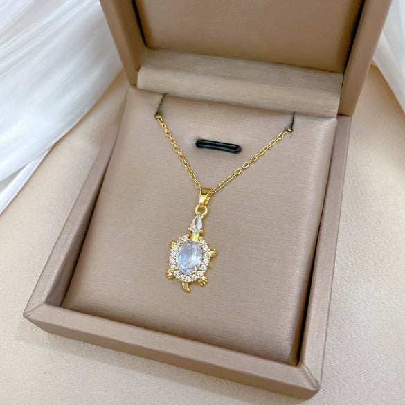 Necklace Stainless Steel Copper Geometric Three Dimensional Fashion Light Luxury