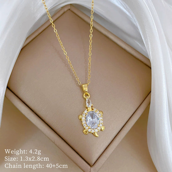 Necklace Stainless Steel Copper Geometric Three Dimensional Fashion Light Luxury