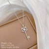 Necklace Stainless Steel Copper Geometric Titanium Steel Cat Key Zircon Light Luxury Elegant Gorgeous Unisex