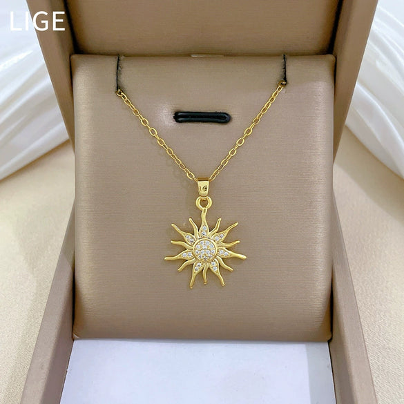Necklace Stainless Steel Copper Geometric Type Cartoon Style