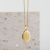 Necklace Stainless Steel Copper Gold Inlaid Oval Openable Photo Album Sun Moon Devil Eye Retro Chic Geometric