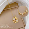 Necklace Stainless Steel Copper Heart Fourleaf Flower Animal Zodiac Cartoon Style