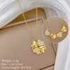 Necklace Stainless Steel Copper Heart Fourleaf Flower Animal Zodiac Cartoon Style