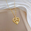 Necklace Stainless Steel Copper Heart Geometric Light Luxury Style