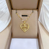 Necklace Stainless Steel Copper Heart Geometric Light Luxury Style