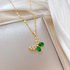 Necklace Stainless Steel Copper Hollow Butterfly Geometric Electroplating Women's