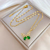 Necklace Stainless Steel Copper Hollow Butterfly Geometric Electroplating Women's