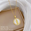 Necklace Stainless Steel Copper Pearl Shell Geometric Cartoon Minimalist Style